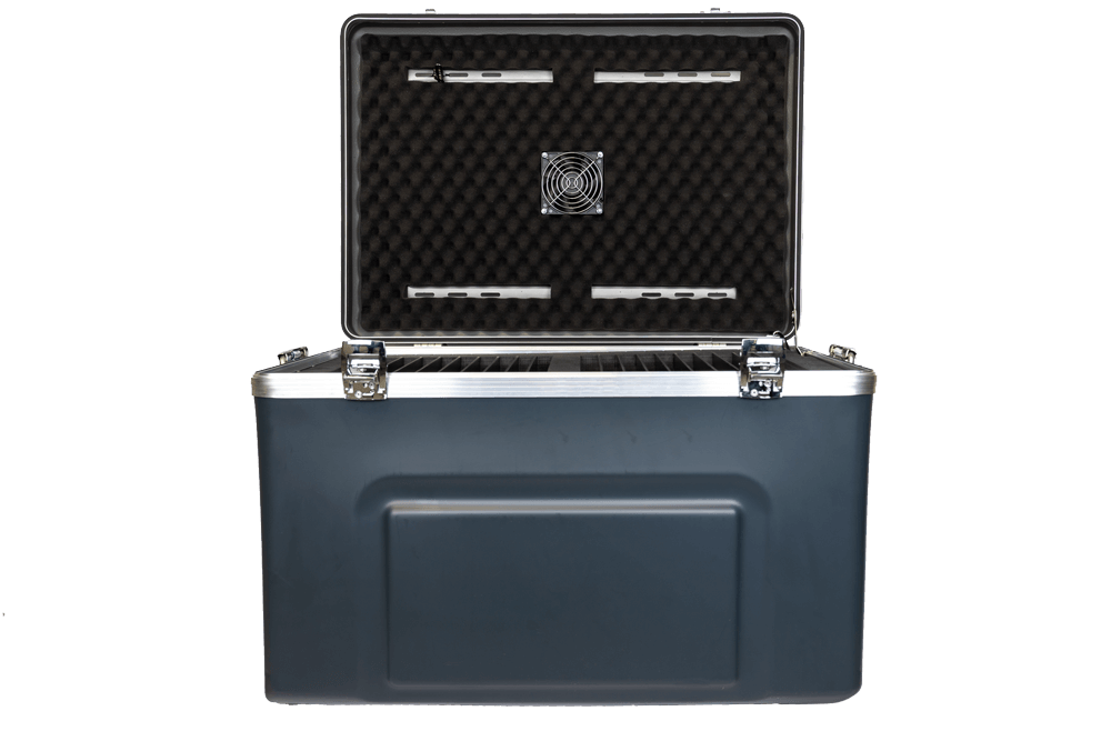 ILLTECxAtecase Tabletkoffer 25 zum sicheren Aufbewahren und Laden von iPads und Tablets
