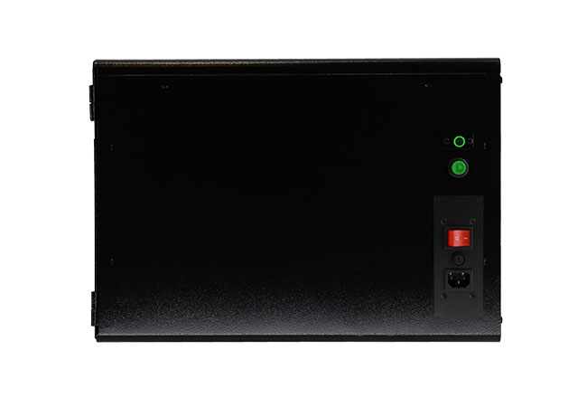 ILLTECxBox 16 in Schwarz Â– Tablet-Ladestation mit aktiven Ladeleuchten fÃ¼r optimale Statusanzeige im ILLTEC Ladesystem.