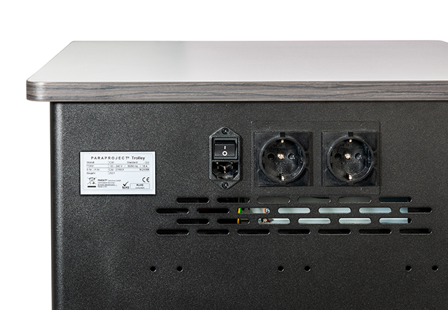PARAPROJECT Trolley C30 Â– Anschlusspanel mit zwei Steckdosen