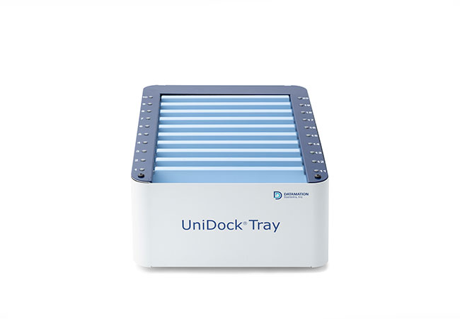 UniDock Tray 20 leer bietet Platz fÃ¼r ein gemischtes Set aus Tablets und Smartphones