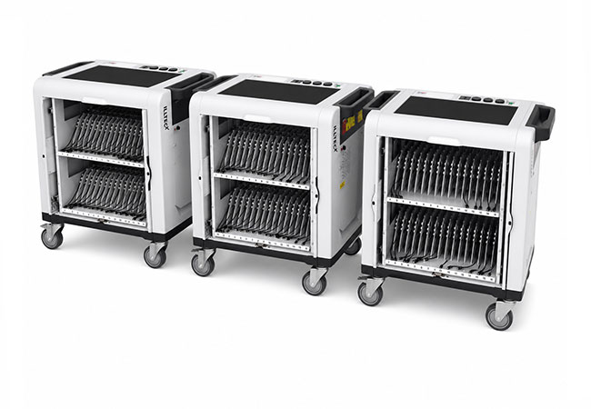 ILLTECxParaproject Trolley i32 als kompakter Tabletwagen fÃ¼r bis zu 32 iPads und Tablets